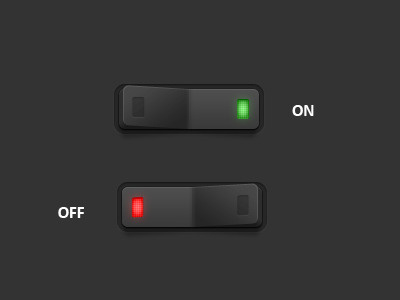 Toggle Buttons black buttons green photoshop red toggle ui elements