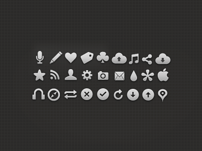 Icons black camera grey icons mail mic pencil photoshop sync ui