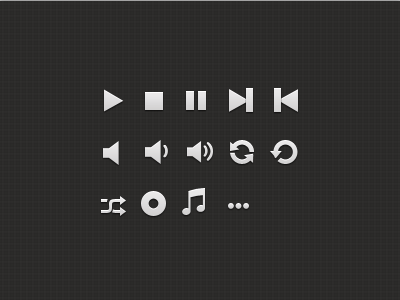 More icons. cd icons multimedia music pause photoshop play shuffle stop