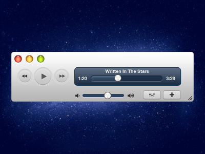 Media Player meida player ui. white freebies music sliders buttons photoshop