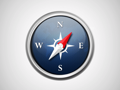 Safari blue compass direction icons needle photoshop red safari white