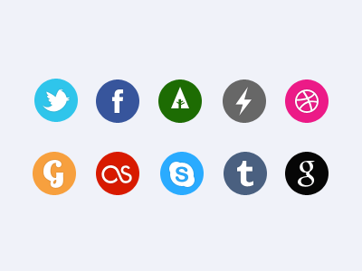 Social..Social blue cirlces colors dribbble facebook free icons photoshop red twitter