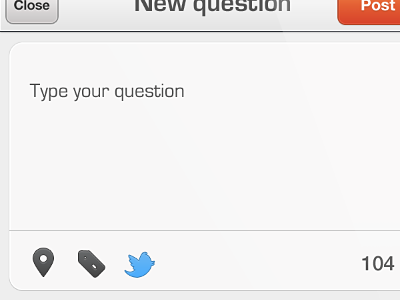 New question blue grey ios location new question orange photoshop tag twitter ui