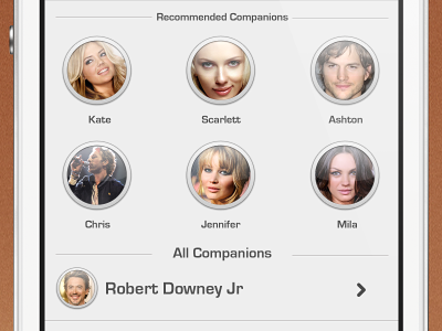 Companions asknative avatar companions friends grey ios photoshop ui