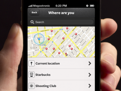 Where Are You?? circletie icons ios location photoshop pins shooting starbucks ui where are you