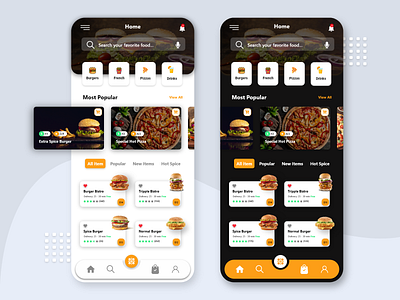 Restaurant App UI 🍔 2020 trends app design app mockup burger shop concept delivery app food app inspiration mobile app design modern design pizza app restaurant top ux ui designer ui design