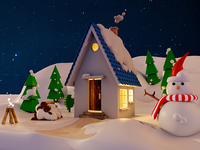 Merry Christmas 3d 3d art animation arnold arnold render cinema 4d cinema4d design graphic design illustration motion graphics octane octane render practice redshift vray