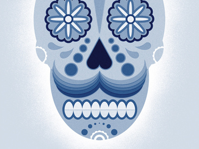 Mexican Sugar blue illustration mexican skull sugar