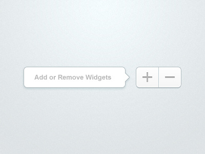 Widgets add light remove ui user interface widgets