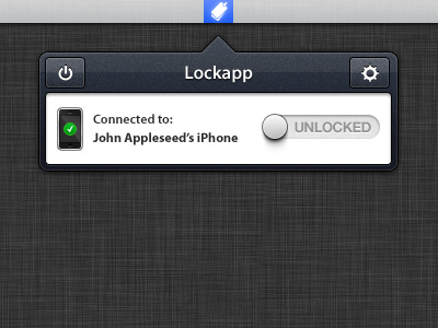 Lockapp app check crisp dark interface iphone lock mac one popover preferences stitch switch toggle ui user
