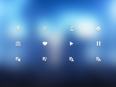 Icons 16px icons music radio ui user interface