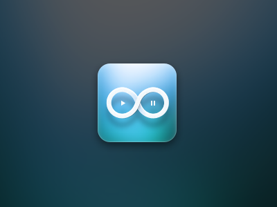 Music App Icon app icon infinity iphone pause play