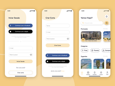 Travel App - Concept app concept feed interface login mobile travel uidesign userinterface