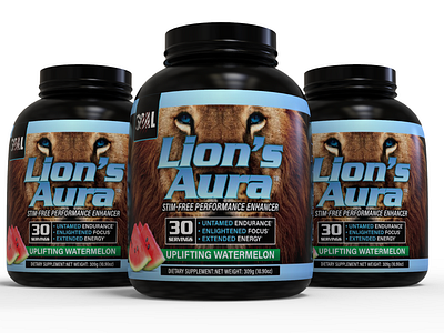 Supplement label design And rendering.