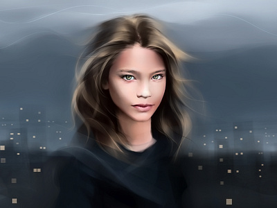 Girl art digital digital art drawing illustration portrait portrait art