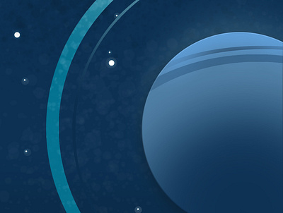 Uranus astronomy flat illustration illustration photoshop planet uranus