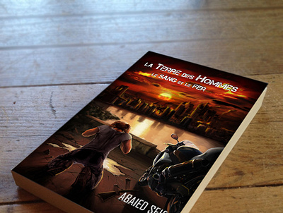 Book cover of Abaied Seif, La Terre des Hommes book book cover fiction illustration photoshop