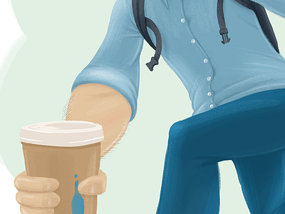 eli coffee hipster illustration