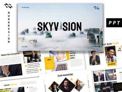 Skyvision - Business Presentation Templates branding graphic design powerpoint diagram