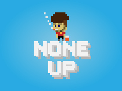None-Up art character design digital flat game graphic design illustration logo pixel simple type