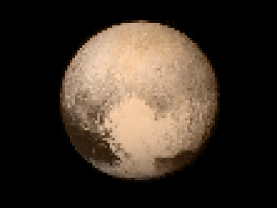 Pluto Pixel Art art heart illustration nasa pixel pixel art planet pluto retro science solar system space