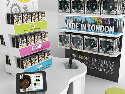 Store Render (Test) 3d design ipad lighting london maya mental ray modelling render selfridges store visual