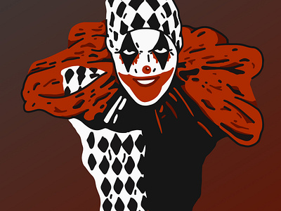 Crazy Harlekin Clown art clown crazy design draw drawing harlekin illustration it vector zeichnung