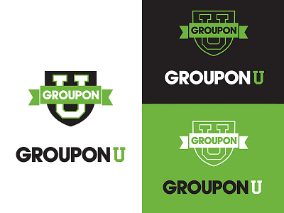 Groupon U branding design groupon logo typography university