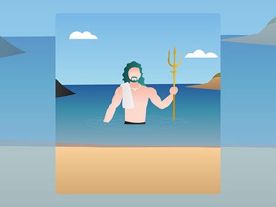 Poseidon - Illustration - Mythic App god greek illustrations mythology water