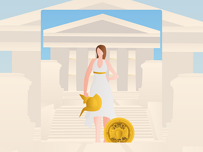Athena - Illustration - Mythic App goddess greek illustrations mythology wisdom
