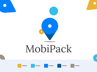 Logo - Illustration - MobiPack (v2) colors handicap human illustration illustrator logo pinpoint shapes vector wheel wheelchair