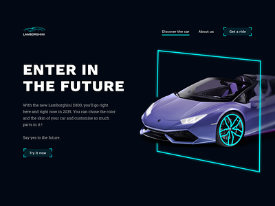 Landing page - Future car