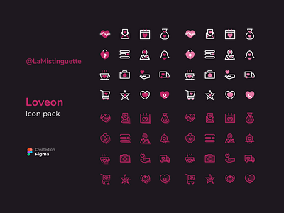 Web design - Iconography colors heart icon icon design icon set iconography icons neon red