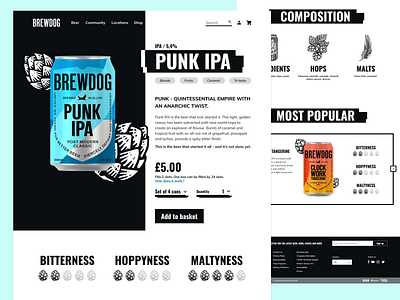 Webdesign - Rethinking Brewdog's product page