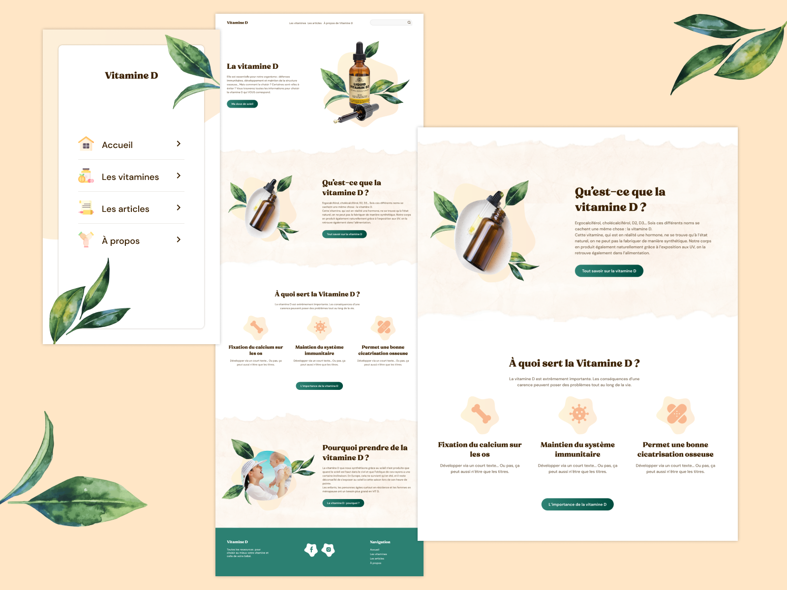 Web Design Vitamin D By Margaux Membre On Dribbble