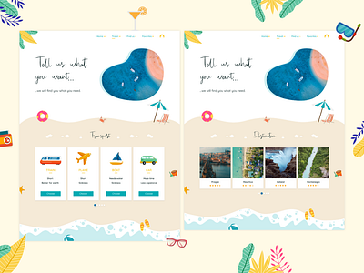 Web design - Travel Agency (transport & destination)