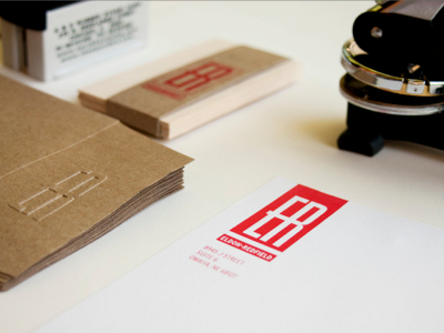 Eldon-Redfield Furniture by Studio Collab craft paper embossed logo