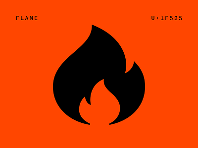 WIP diamond fire flame font pictograms poo type typography