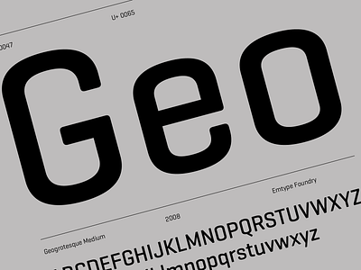 Geogrotesque — 2 of 3 archive branding design emtype font free trials geometric logo type typography