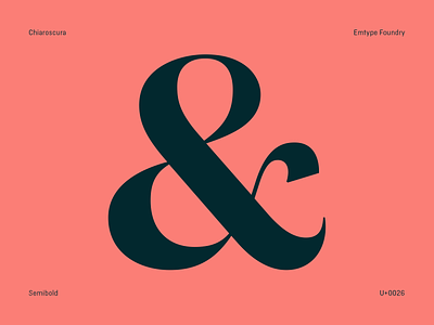 Chiaroscura ampersand design emtype font free trials pink type typography