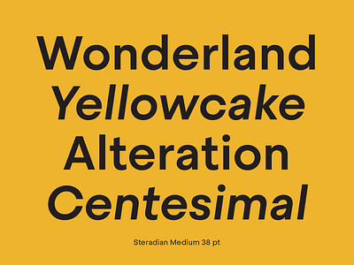 Steradian font family