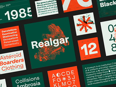 Realgar, new font release! typematters