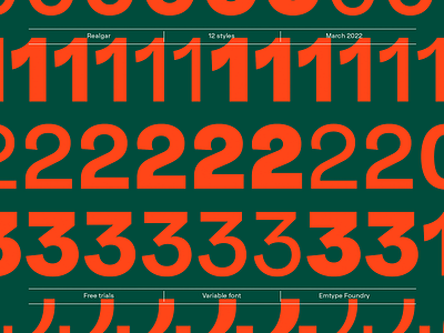 Realgar — Numbers III branding graphic design typematters