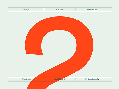 Realgar — Numbers IV branding graphic design typematters