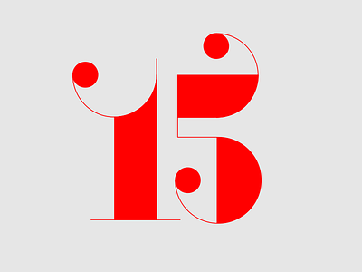 Happy new year! 15 2015 font lettering new year numbers type typography