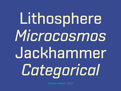 Shentox font family