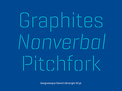 Geogrotesque Stencil font family