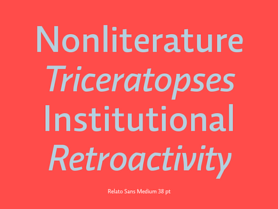 Relato Sans font family archive font relato sans typography