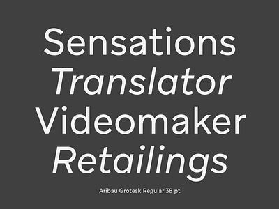 Aribau Grotesk Regular