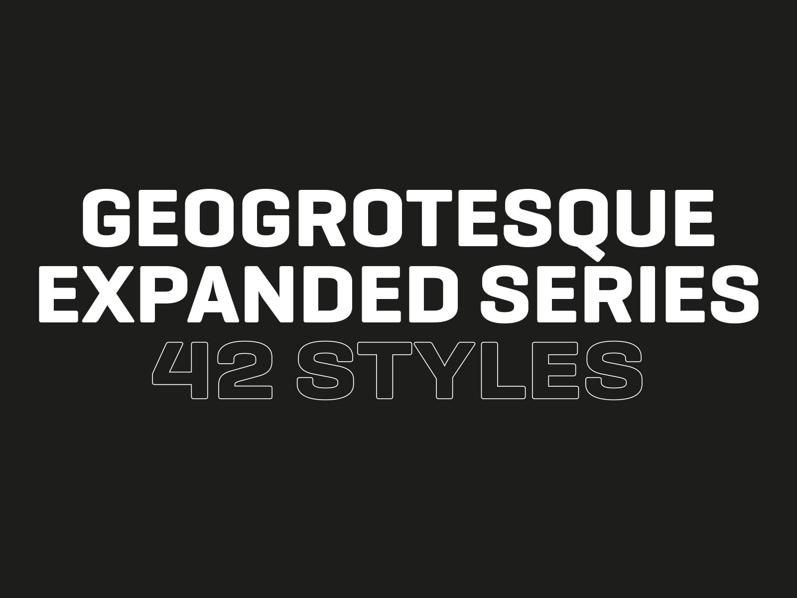 New font: Geogrotesque Expanded Series barcelona design emtype font geogrotesque logo new sans type typography vector